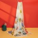 TOSDAYGOOSE scarfs Mulberry Silk, Colorful Ginkgo Leaf Pattern Silk Scarf, Air-conditioned Scarf, Light, Breathable and Elegant, High-end Fresh and Fashionable, Suitable for Shopping and Dating