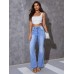 EAGLEGOOSE Jeans Casual Multi Pockets Straight Leg Jeans - Loose Fit Denim Pants For Women - Women's Clothing M SIZE