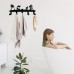 HISHARK Towel Metal Wall Mounted Towel Rack, Household Towel Coat Key Hook Holder, Bedroom Bathroom Living Room Hanger, Rustproof Waterproof Rack Hook, Swimming Pool Towel Rack, Outdoor Towel Rack