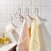 TOPRINCE Towel Metal Wall Mounted 3pcs Acrylic Transparent Hooks - Easy Install, No-Drill Adhesive Wall Hangers for Dorms & Home Decor