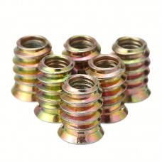Suntree Metal hardware, namely, nuts 100pcs Plated Colored Zinc Hexagonal Nuts, Wood Insert Interface Screws Nuts