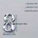 Treekey Metal house numbers 3D Chrome Plated Number Signs for Houses, Metal Door Number Indicators, No-Electricity Elegant Street Number Plaques, Easy Install Outdoor House Figures