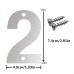 TOPRINCE Metal house numbers Modern Stainless Steel House Numbers 0-9, Brushed Finish with Installation Screws - Ideal for Garden, Mailbox, Apartment, Hotel & Office Address Signs