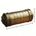 Dayland Metal lock boxes Vintage Cylinder Gift Box, With Password Lock, Secure Storage For Wedding Rings, Retro Storage Box, Precision And Stylish Creative Storage Box For Valentine's Day Birthday Present, Halloween Thanksgiving Christmas New Year Gift