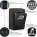 Ourcity Metal lock boxes 4-Digit Waterproof Wall-Mounted Key Safe - Secure & Spacious Metal Lock Box for Home Keys, Easy Install, Black