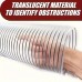 Ourlife Flexible tubes of plastic Transparent Stainless Steel Wire Duct, 100mm Inner Diameter, Extendable 3/6m - Ideal for Industrial & Woodworking Vacuum Systems, Exhaust Ventilation