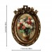 Mangobaby Picture Frames Vintage Style Resin Picture Frame, Embossed Butterfly Knot Carving, Varnished Finish, Lightweight Tabletop Display, Single Photo Orientation, Love Theme Oval Frame