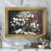 Technologywhale Picture Frames 29.97x39.88cm, Floral Still Life Artwork, Ornate Photo Frame with Glass Front, Ribbon Flower Design, Tabletop & Wall Hanging, Home Wall Decor, Gift Idea for Living Room