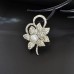 Prettygulf Brooches for clothing Rhinestone Imitation Pearl Decor Silvery Flower Bouquet Brooch Shawl Pin For Women Suit Accessories