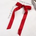 lucktrain Hair ribbons Elegant Red Tassel Ribbon Bow Hair Clip for Women - Versatile & Sweet Solid Color Accessory, Long Tail, Hair Ornament, Elegant Style, Sweet Style