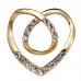 lucktrain buckles for clothing Love Silky Scarf Buckle, Peach Heart Corner Buckle Simple Dual-purpose Hem Knotted Buckle 