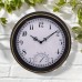 Avowaland Clocks Retro Non-Ticking Battery Operated Wall Clock with for Patio and Garden