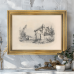 Niceant Picture Frames Vintage Golden Frame Canvas Frame Sketch Wall Art - Landscape Sketch - 29.97X39.88cm - Other Material for Living Room Home Walls Decoration