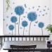 Axwhale Wall stickers 1 Set of Vibrant Blue Dandelion Wall Stickers - Perfect for Living Room & Bedroom Decor!