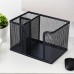 Axwhale Stationery Black Pen Holder, 2pcs Mesh Office Supplies Accessories Caddy with Sticky Notes Holder, Desk Organizer for Home, Office and School