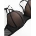 Eggrabbit Bras Mesh Thick Cup Gathered Fashionable Women's Underwear Bra L size