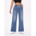 Heyouth Jeans Loose Straight Leg Jeans With Multi Pockets, Casual Versatile Denim Pants For Women, Women's Clothing & Denim xl size