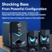 Rabbitiger Personal stereos Mini Portable Computer Speakers, Computer Sounder Speaker USB Powered 3.5mm Aux-in Connection Stereo Audio Multimedia Desktop Stereo Speaker 3-inch Bass Speaker