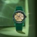 Chicat Watches Elegant Women's Black & Green Luminous Mechanical Watch with Silicone Strap - Casual Style, Automatic Movement