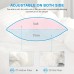 Ticking Pillows uper Soft Polyester Fiber Filling, Suitable for Side and Back Sleeping, Machine Washable, Contemporary Style, No Embellishments, All Seasons, Versatile Use 2pcs