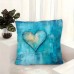 Jellyhare Cushions Golden Heart Throw Pillow , 45.72x45.72 cm, Double-Sided Print, Short Plush Polyester with Zip Closure - Ideal for Bedroom, Office, Car, and Farmhouse Decor, Car Accessory