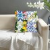 Actoroom Cushions Chic 45.72x45.72cm Double-Sided Sicilian Tile Print Throw Pillow - Soft Plush, Zippered, Machine Washable for Home & Outdoor Decor