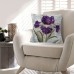 Maystar Cushions Flower Poem 45.72x45.72cm Plush Throw Pillow - Double-Sided, Zip Closure, Machine Washable for Home, Office, and Farmhouse Decor, Short Plush, Without Embroidery, Car Decor, Seasonal Accent