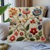 Dearforest Cushions Vintage-Inspired Swedish Floral Throw Pillow , 45.72x45.72 cm, Double-Sided Print, Short Plush Polyester with Zip Closure - Ideal for Bedroom, Office, Car, and Farmhouse Decor, Machine Washable 