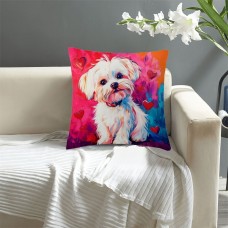 Livearth Cushions  Dog Design Short Plush Throw Pillow , 45.72x45.72 cm, Double-Sided Print, Machine Washable, Zipper Closure, Woven Polyester Decorative Cushion Case for Home, Office, Car, and Farmhouse Decor
