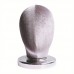 Jellyhare Hat stands Freestanding 25cm Canvas Block Head, Stable Wig Display Stand, Gray Velvet Base, for Headwear and Hat Showcasing
