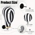 Bellcat Hat stands rofessional Salon-Quality Hat Display Stand - Sleek Black and White Zebra Stripe Design with Golden Accents, Wall-Mounted Holder