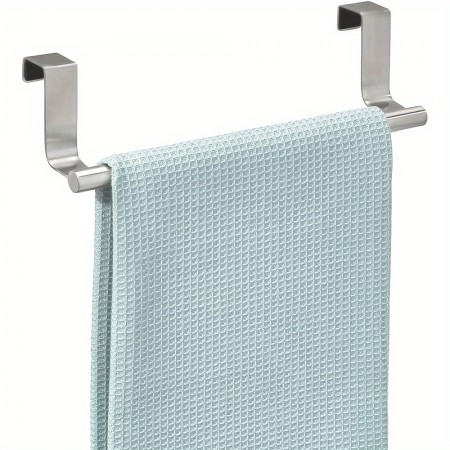 Wishoney Towel racks tainless Steel Over-the-Door Towel Rack, Wall-Mounted Kitchen and Bathroom Cabinet Towel Hooks, Towel Racks