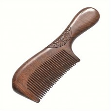 Teadiary Combs Sandalwood Hair Comb for Normal Hair, Double-Sided Detangling Comb with Ergonomic Handle, Wooden Bristles, for Hairdressing and Scalp Massage