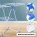 Babyclaw Drying racks for laundry Foldable Stainless Steel Clothes Drying Rack with Shoe Storage Shelf - Modern Minimalist Design for Indoor & Outdoor Use, Ideal for Balcony and Home, Multi-Functional Floor Standing Laundry Rack