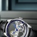 Jellycode Watches Men's Silvery Black Belt Classic Luminous Automatic Skeleton Mechanical Watch