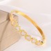 Besthing Bracelets bracelet inlaid with shell hearts- suitable for occasions such as Valentine's Day, Mother's Day, birthdays, anniversaries, etc. - Golden, round, open design
