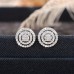 Skykey Ear studs Round Zirconia Earrings - Minimalist And Stylish For Women - Perfect For Engagement Parties And Daily Wear Jewelry 2pcs