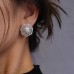 Chicstar Ear studs A Pair Of Elegant And Luxurious Earrings For Ladies, Exquisitely Embedded With Sparkling Zirconia Flower-shaped Earrings, Perfect For Weddings, Engagements, Banquets, And Valentine's Day Gifts