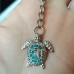 Chicstar Key rings Turtle Pendant Keychain, Birthstone Turtle Keychain Jewelry Car Wallet Charm Handbag Backpack Pendant Accessories 2pcs