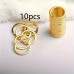 Chicstar Key rings  Simple Style Stainless Steel Key Rings, DIY Metal KeychainsBackpack Pendant Accessories 10pcs