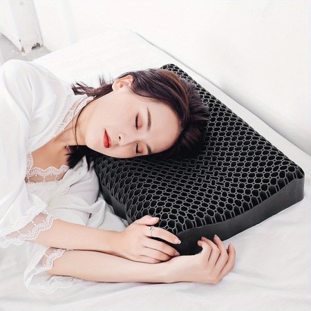 Arrow king Pillows Ultra-Comfort Bamboo Charcoal Negative Ion Gel Pillow - Breathable & Slow-Rebound with Graphene Technology, Washable Jelly Silicone for Neck Support in All Sleep Positions, Contemporary Style with Zip Closure