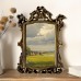 Barleyear Picture Frames Vintage European Style Embossed Picture Frame, Resin Single Photo Frame with Varnished Finish, Vertical Oblong Shape, Lightweight, Family Theme Wall Decor for Home and Boutique