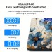 Wild snake Scales Floral Digital Bathroom Scale with Temperature Display – High Precision LCD Sensor, AAA Battery Operated, Decorative Blue and Golden Design, Ideal for Home Decor, Bathroom Decor And Accessories