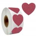 Maxwhale Stickers Sparkling Red Heart Stickers, Self-Adhesive Glitter Labels for Valentine's Day Cards, Envelopes & Birthday Party Decorations 2pcs