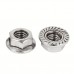 HISHARK Metal hardware, namely, nuts 30pcs M6 X 1mm Thread Serrated Flange Metric Hex Lock Nuts