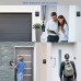 Ourcity Metal lock boxes 4-Digit Waterproof Wall-Mounted Key Safe - Secure & Spacious Metal Lock Box for Home Keys, Easy Install, Black