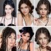 Prettygulf Braids Odorless Clip-In Synthetic Hair Extensions, Soft Braided Ponytail - Tangle-Free BB Clip Box Braids, Senegalese Twist, Passion, Twist Braids for Women 6pcs 