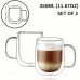 Corngoose Coffee cups12oz. Double-layer Insulated Glass Coffee Cup with Handle. Borosilicate Glass Coffee Cup. Transparent Double-layer Insulated Cup. Suitable for Coffee, Cappuccino, Latte, Tea, Hot and Cold Drinks. Very suitable for Easter 2pcs