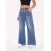 Heyouth Jeans Loose Straight Leg Jeans With Multi Pockets, Casual Versatile Denim Pants For Women, Women's Clothing & Denim xl size