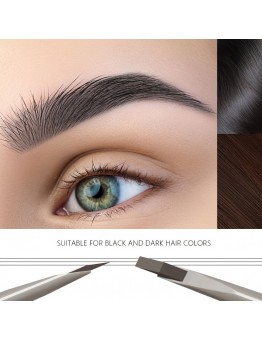 Missister Cosmetic pencils  Waterproof Natural Makeup Dual-Ended Automatic Eyebrow Pencil, Long-Lasting Easy Glide with Brush and Sharpening Tool, Plant-Based Squalane, Suitable for All Skin Types 2pcs